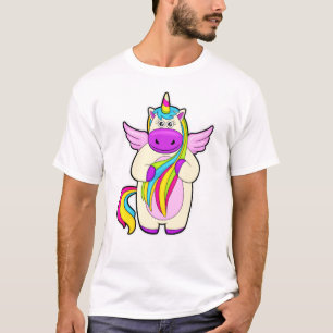 Unicorn with colourful Hairs T-Shirt