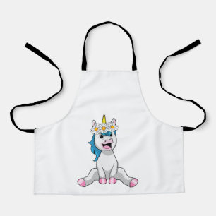 Unicorn with Flowers Daisy Apron