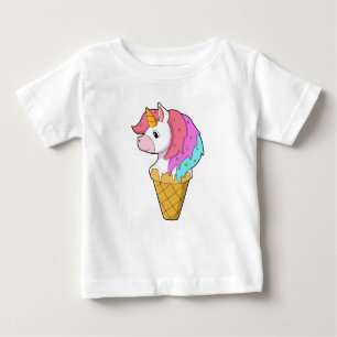 Unicorn with Ice cream Baby T-Shirt