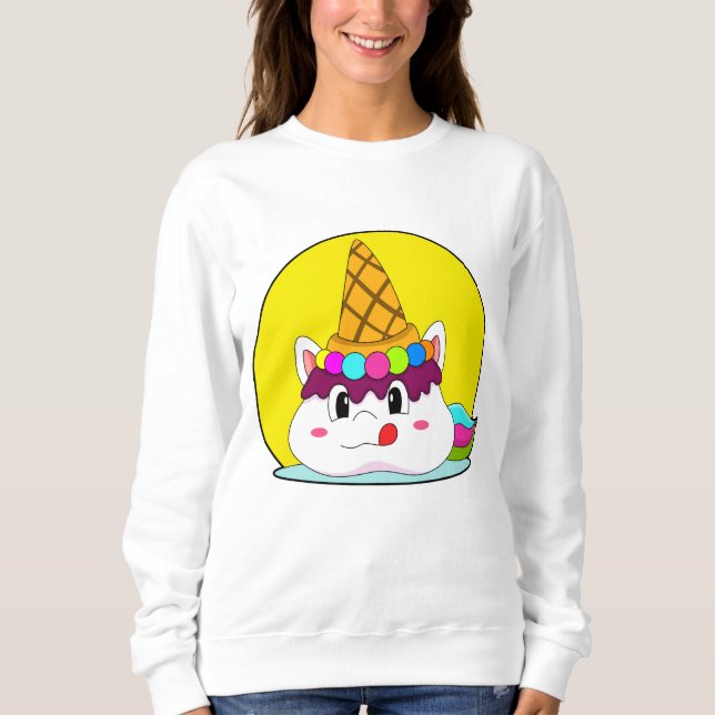 Unicorn with Ice cream cone Sweatshirt (Front)