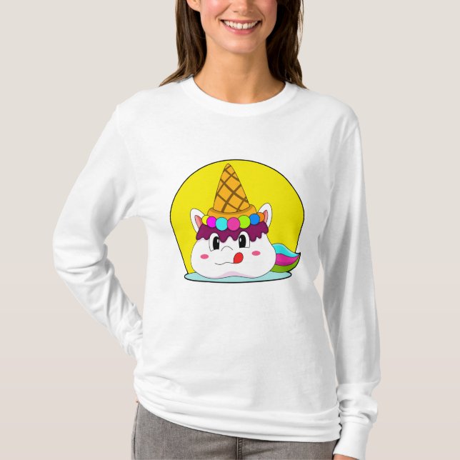 Unicorn with Ice cream cone T-Shirt (Front)