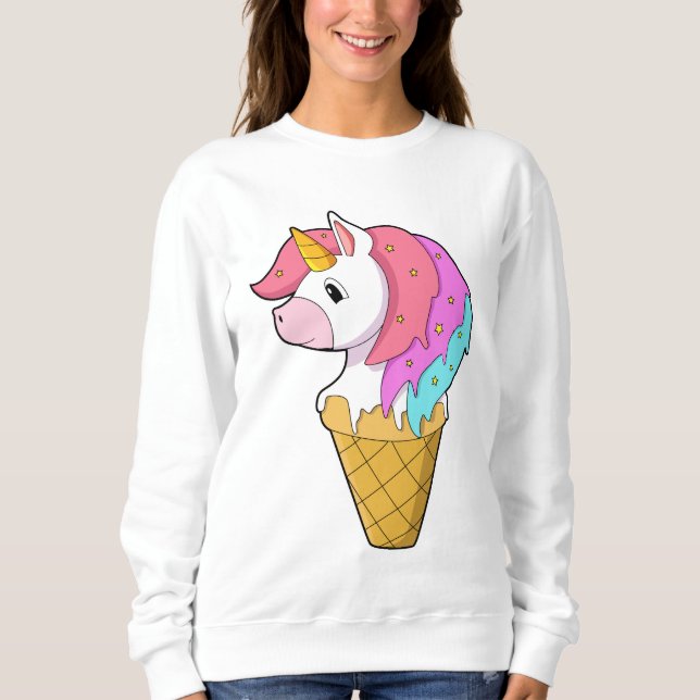 Unicorn with Ice cream Sweatshirt (Front)