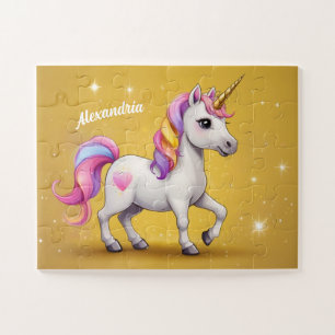 Unicorn with Magical Colourful Mane Jigsaw Puzzle