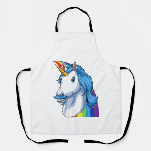 Unicorn with Moustache Dadacorn Dadicorn Unicorn D Apron