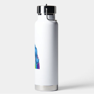 Unicorn with Moustache Dadacorn Dadicorn Unicorn D Water Bottle