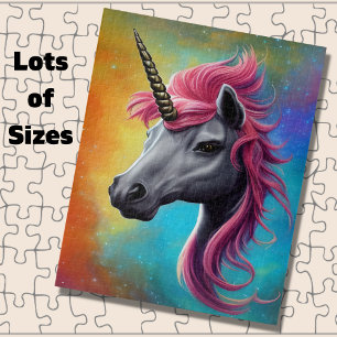 Unicorn with Pink Mane Jigsaw Puzzle