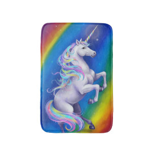 Unicorn with Rainbow Bath Mat