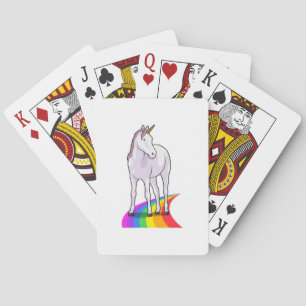 Unicorn with Rainbow Playing Cards