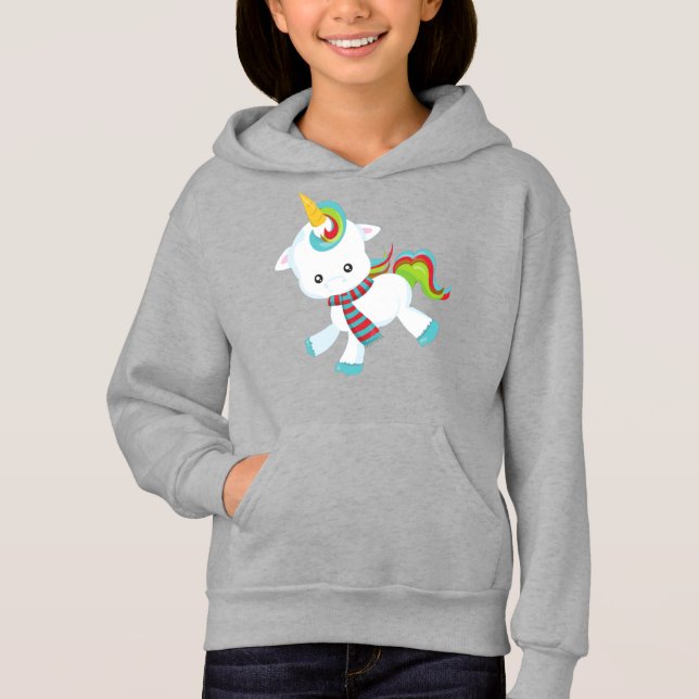 Unicorn With Scarf, Cute Unicorn, Little Unicorn (Front)