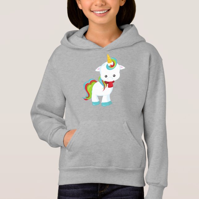 Unicorn With Scarf, Little Unicorn, Cute Unicorn (Front)