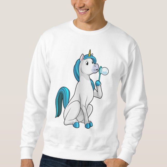 Unicorn with Soap bubbles Sweatshirt (Front)