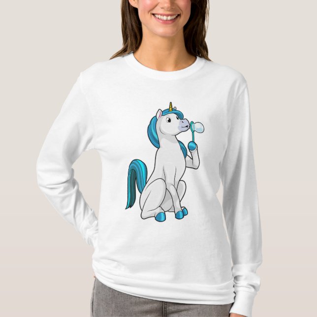 Unicorn with Soap bubbles T-Shirt (Front)