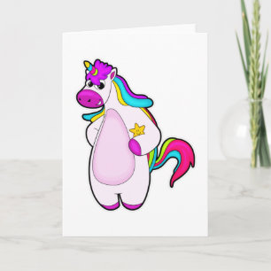 Unicorn with Star Card