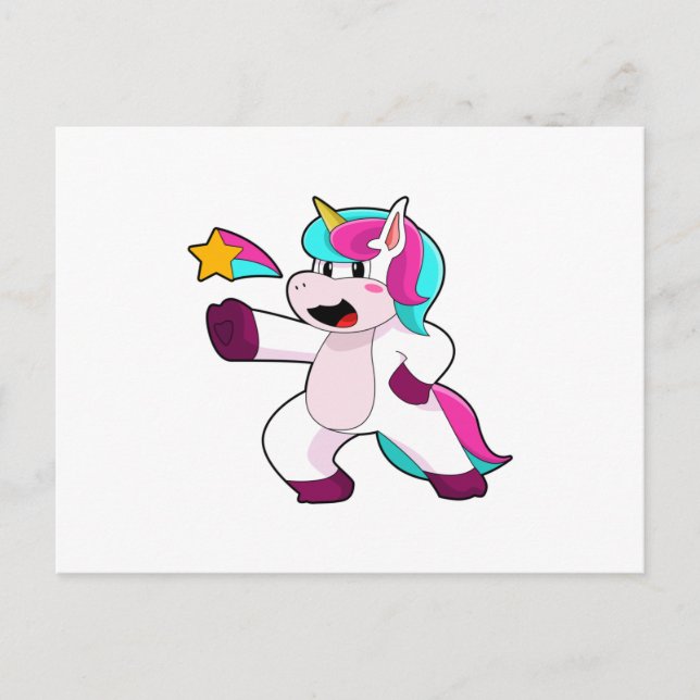 Unicorn with Star Postcard (Front)
