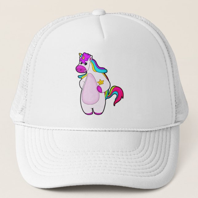 Unicorn with Star Trucker Hat (Front)