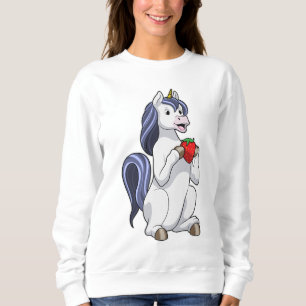 Unicorn with Strawberry Fruit Sweatshirt
