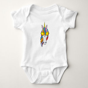 Unicorn with Sunglasses Baby Bodysuit
