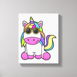 Unicorn with Sunglasses Canvas Print
