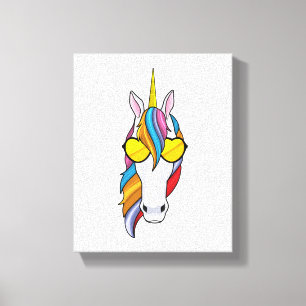 Unicorn with Sunglasses Canvas Print