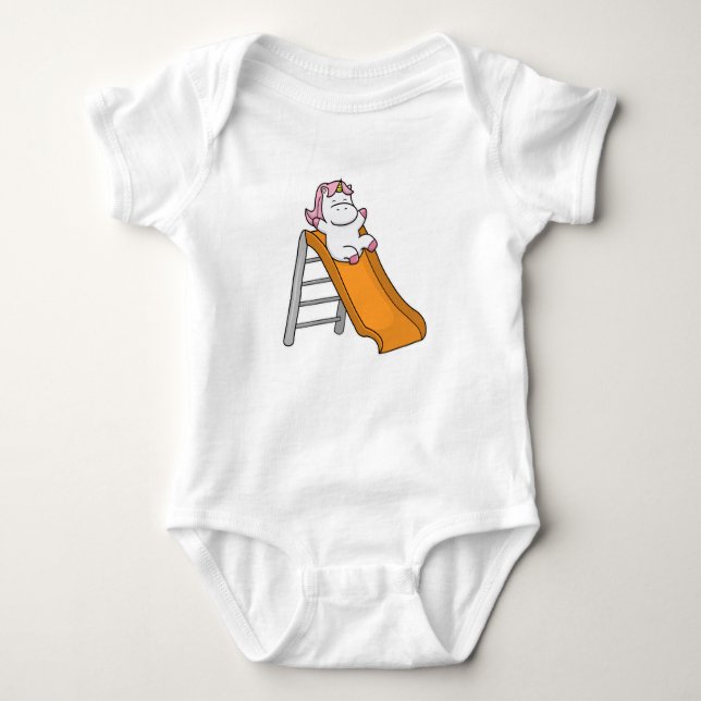 Unicorn with Swing Baby Bodysuit (Front)