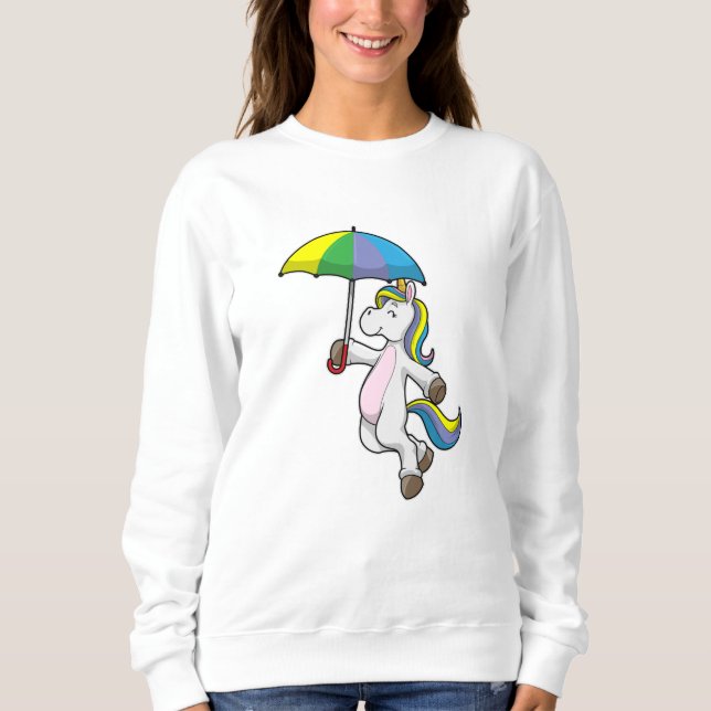 Unicorn with Umbrella Sweatshirt (Front)