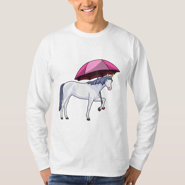 Unicorn with Umbrella T-Shirt (Front)