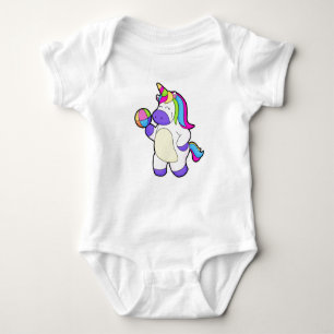 Unicorn with Volleyball Baby Bodysuit