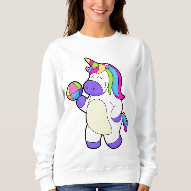 Unicorn with Volleyball Sweatshirt (Front)