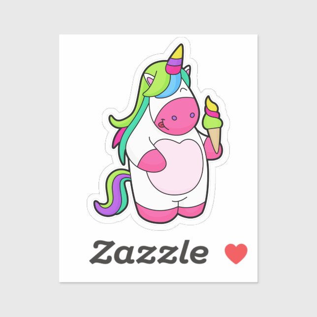 Unicorn with Waffle Ice cream (Sheet)