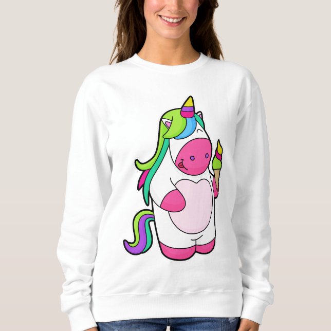 Unicorn with Waffle Ice cream Sweatshirt (Front)