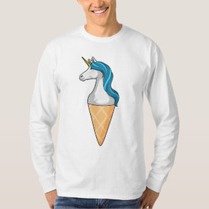 Unicorn with Waffle ice cream T-Shirt