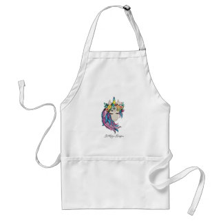 Unicorn With Wildflowers In Watercolor Standard Apron