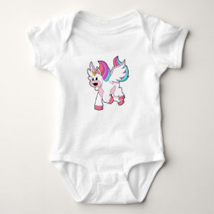 Unicorn with Wing.PNG Baby Bodysuit