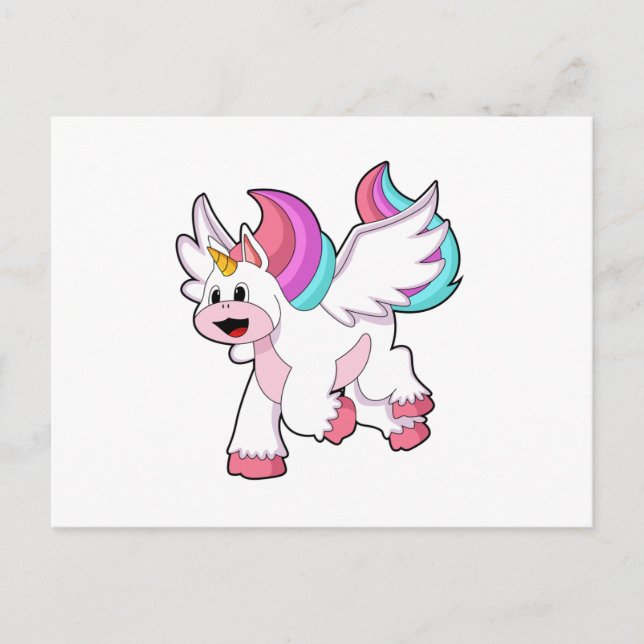 Unicorn with Wing.PNG Postcard (Front)