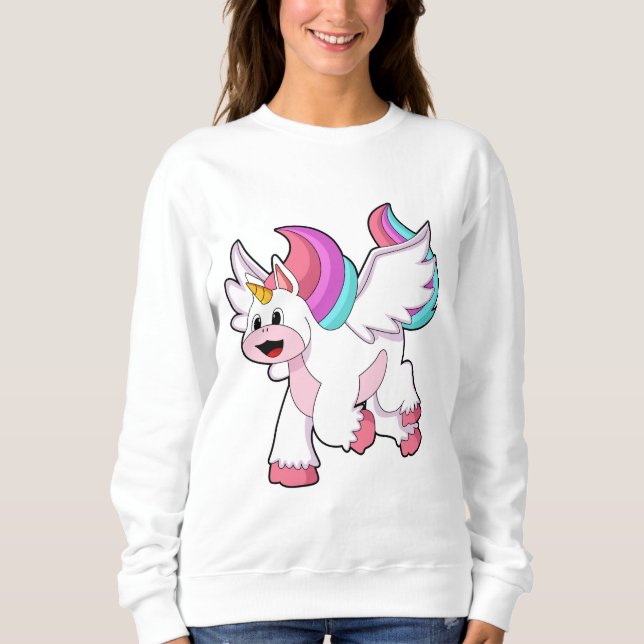 Unicorn with Wing.PNG Sweatshirt (Front)