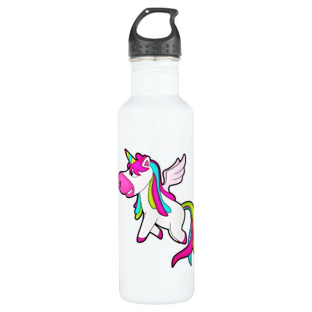 Unicorn with Wings 710 Ml Water Bottle (Front)