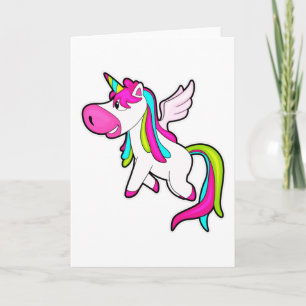 Unicorn with Wings Card