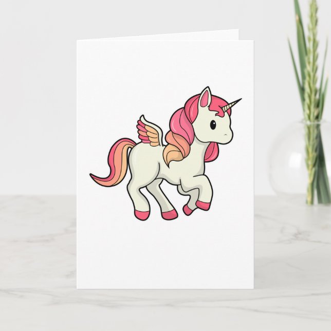 Unicorn with Wings Card (Front)