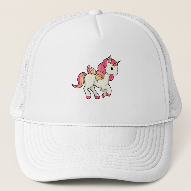 Unicorn with Wings Trucker Hat (Front)