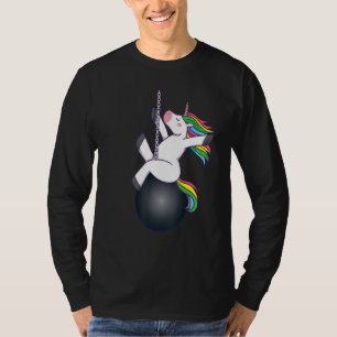 unicorn wrecking ball saying T-Shirt