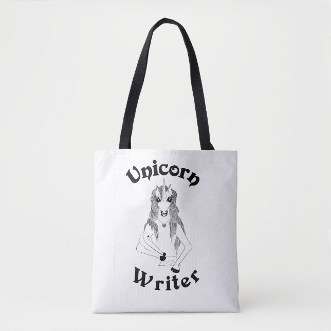 Unicorn Writer - All-Over-Print Tote Bag, Medium Bag (Front)