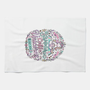 Unicorn Yoga Coffee Unicorns Stylish T-Shirt Desig Tea Towel