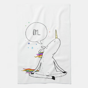Unicorn Yoga Funny Unicorn Lover Tea Towel