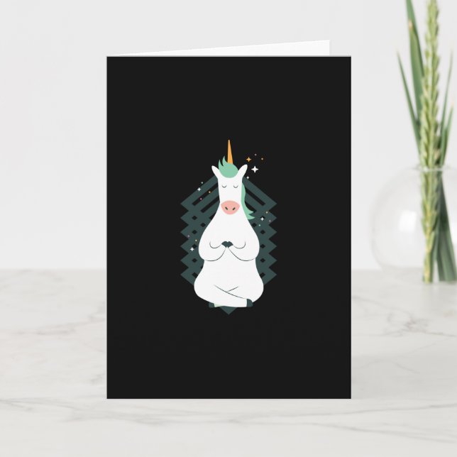 Unicorn Yoga Pose Card (Front)