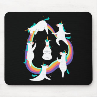 Unicorn Yoga Sun Salutation Poses Rainbow Meme  Mouse Pad