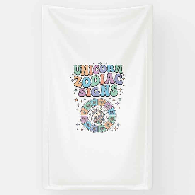 Unicorn Zodiac Signs Kawaii Vector Design_1 (Vertical)