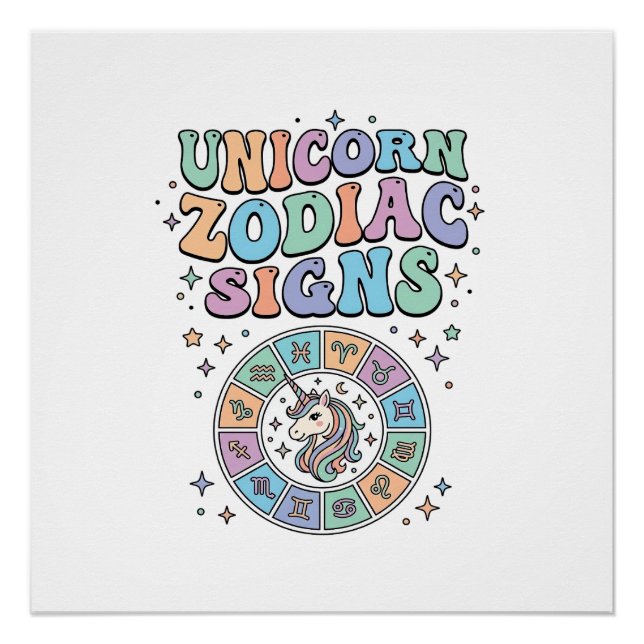 Unicorn Zodiac Signs Kawaii Vector Design_1 (Front)
