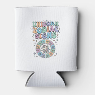 Unicorn Zodiac Signs Kawaii Vector Design_1 Can Cooler