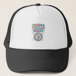 Unicorn Zodiac Signs Kawaii Vector Design_1 Trucker Hat