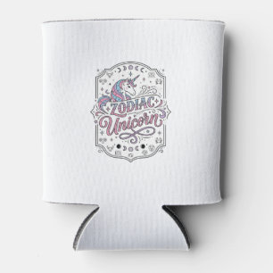 Unicorn Zodiac Unicorn Playful Cute Gift Design_1 Can Cooler